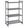 CAMBRO | Camshelving® - Basics Plus - Basisreol - 1375 mm - med 3 hylder med slidser og 1 lukket hylde