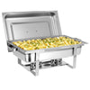 (2 stk.) Chafing dish - GN 1/1 - med låg og ben i rustfrit stål