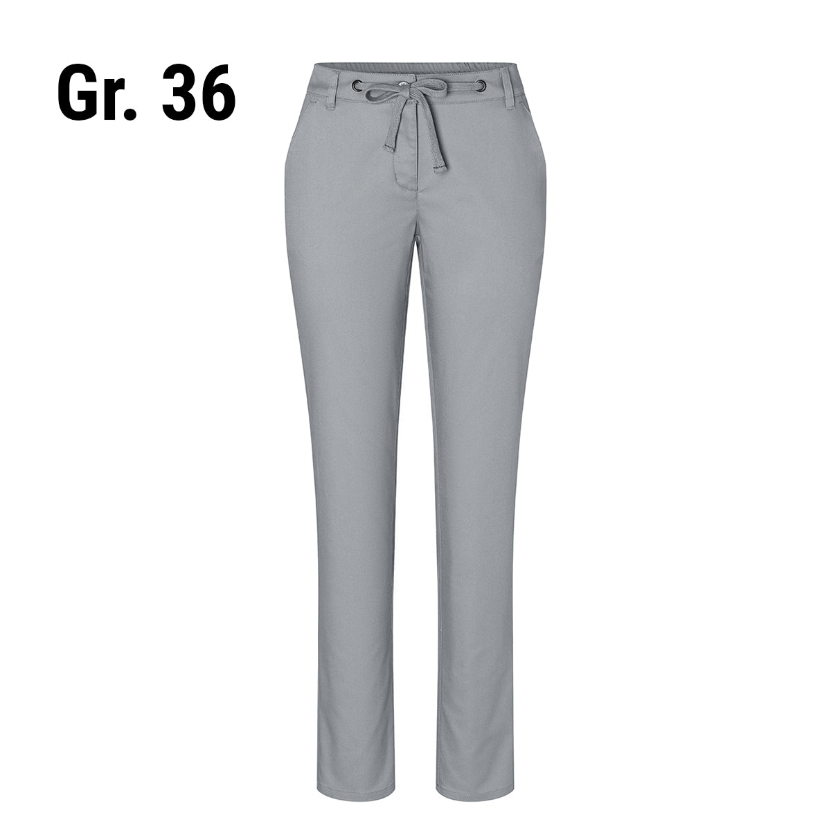 (6 stk) Karlowsky - Damebukser Chinos Modern-Stretch - Stengrå - Str.. 36