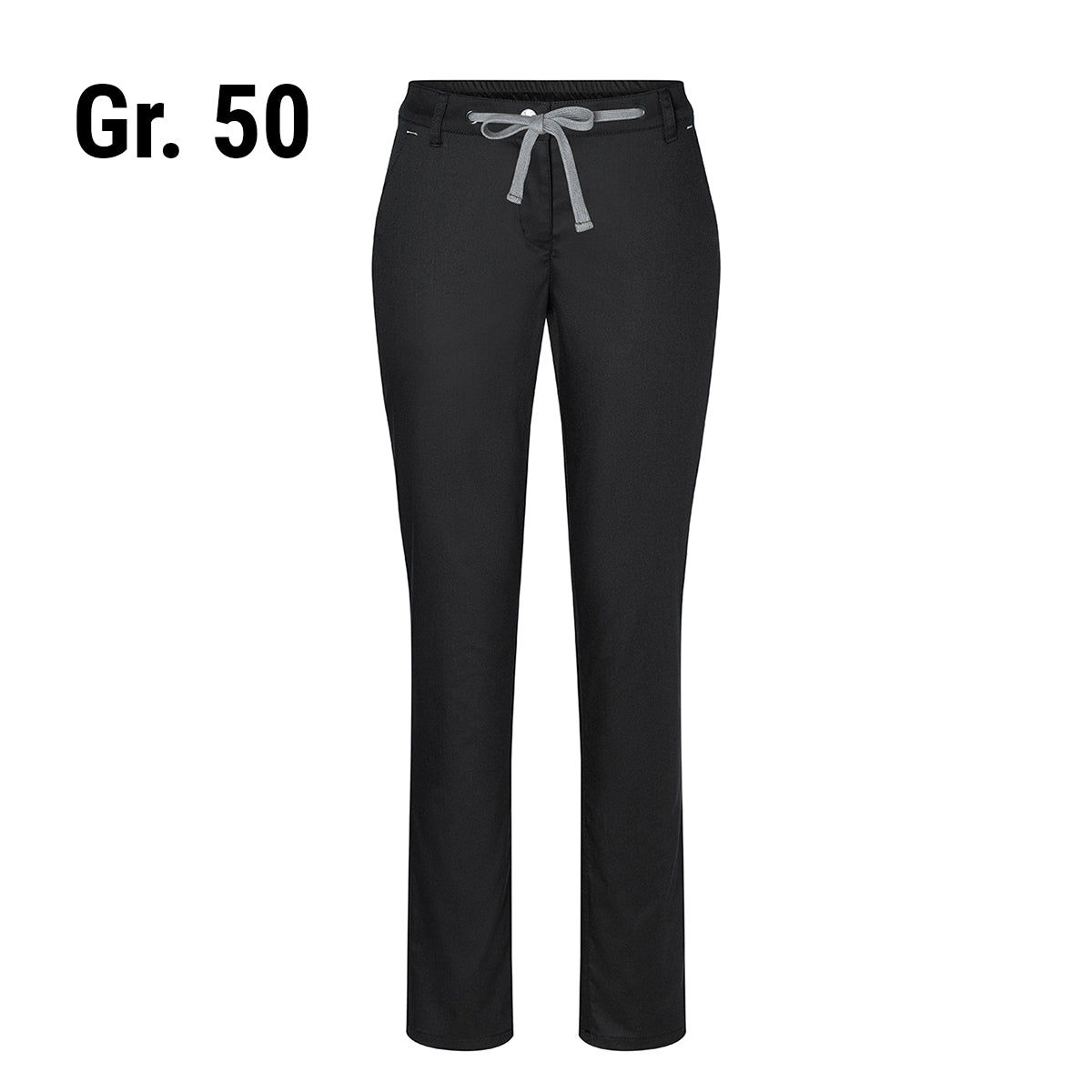 (6 stk) Karlowsky - Damebukser Chinos Modern-Stretch -Sort - Str. 50