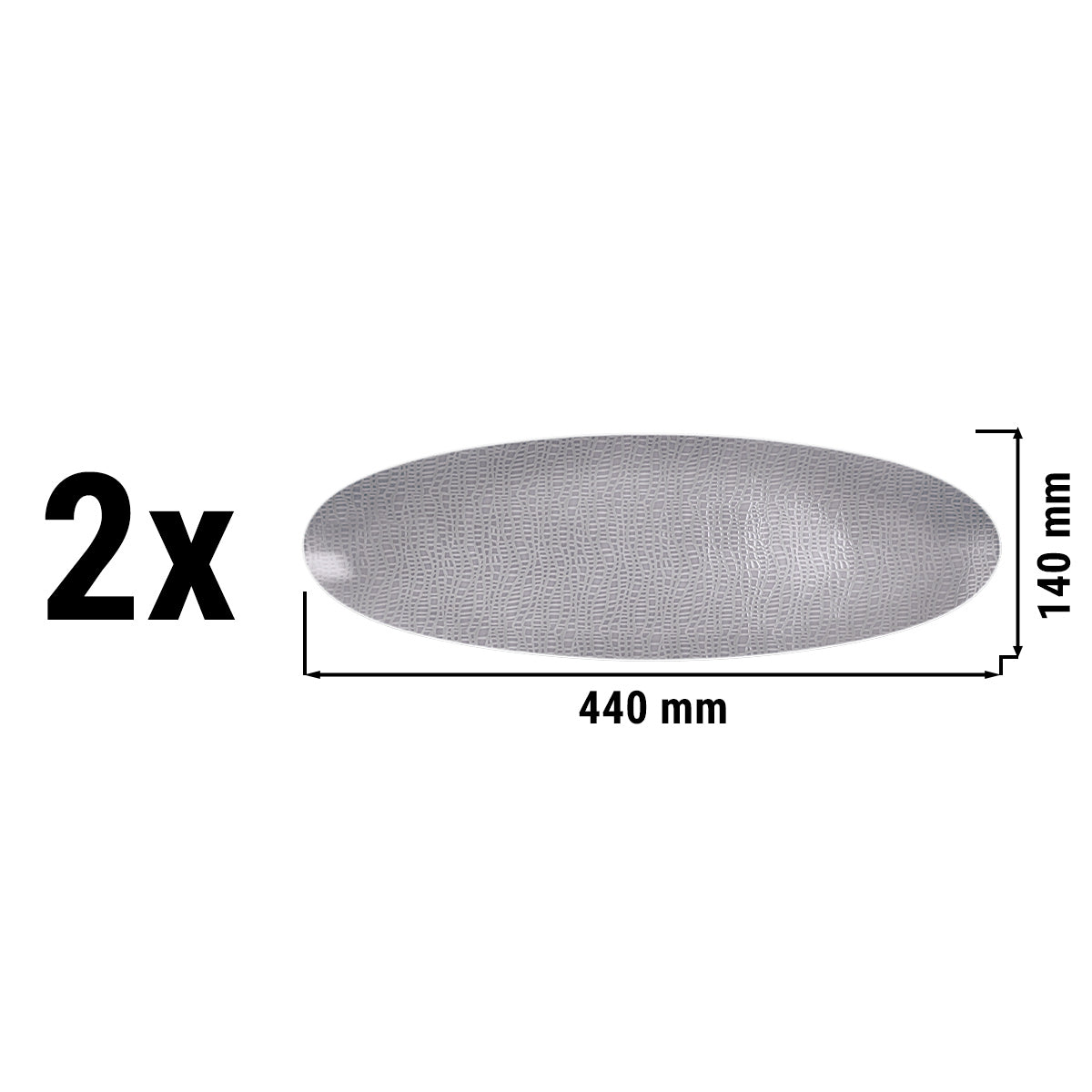 (2 stk.) Seltmann Weiden - Kaffetallerken - 44 x 14 cm