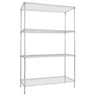 Stålhylde - 1200x450mm - 4 hylder - krom