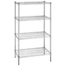 Stålhylde - 900x450mm - 4 hylder - krom