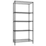 Stålhylde - 900x450mm - 5 hylder - Sort