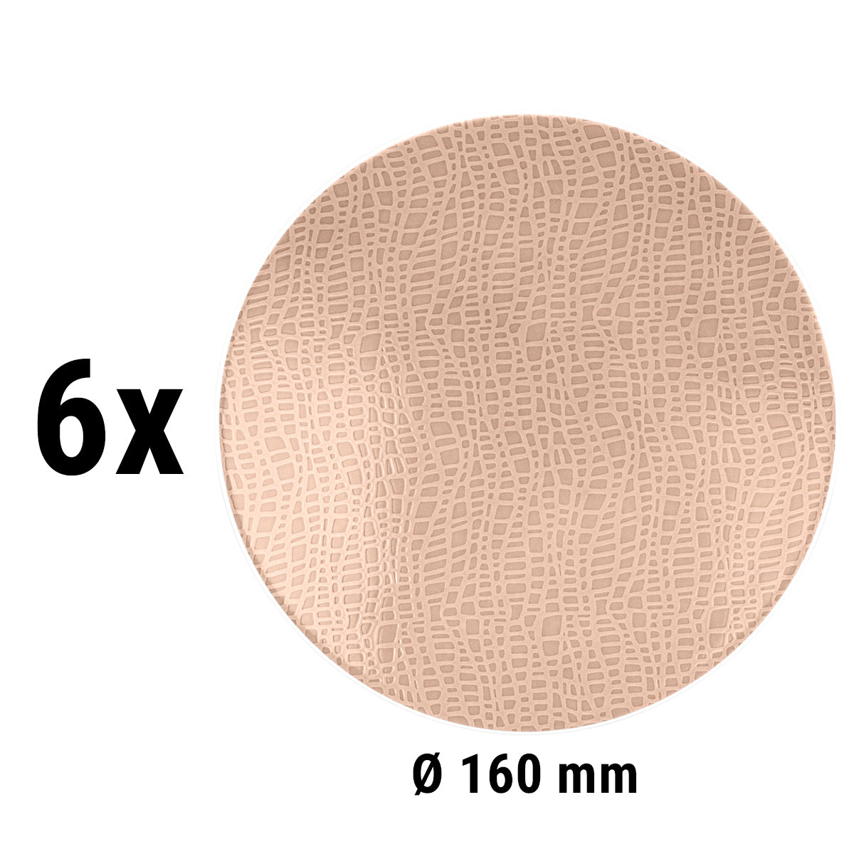 (6 stk.) Seltmann Weiden - Kuponplade flad - Ø 16,5 cm