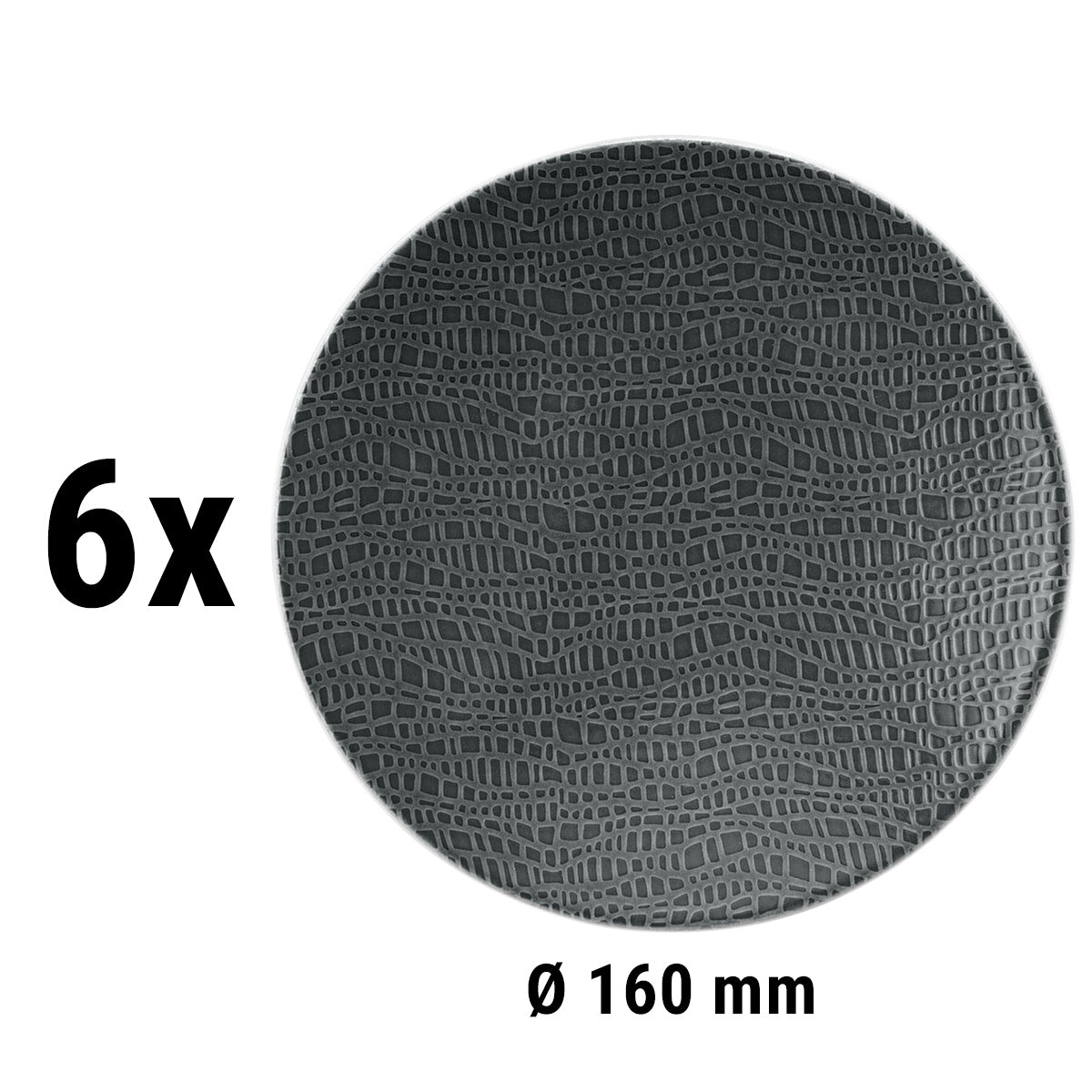 (6 stk.) Seltmann Weiden - Kuponplade flad - Ø 16,5 cm