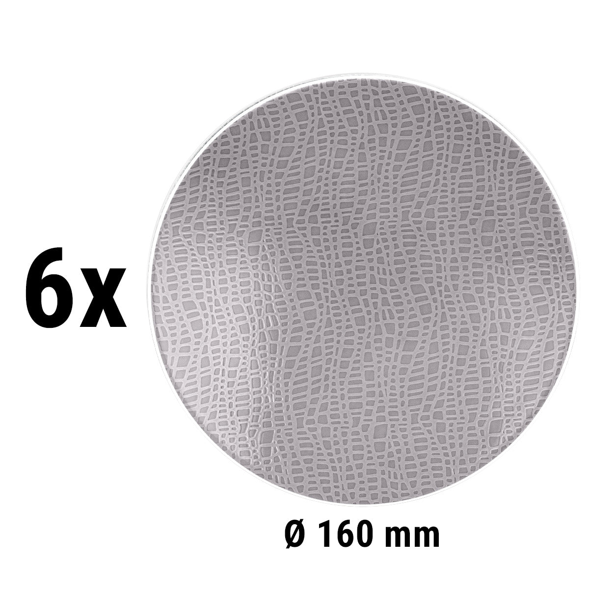 (6 stk.) Seltmann Weiden - Kuponplade flad - Ø 16,5 cm