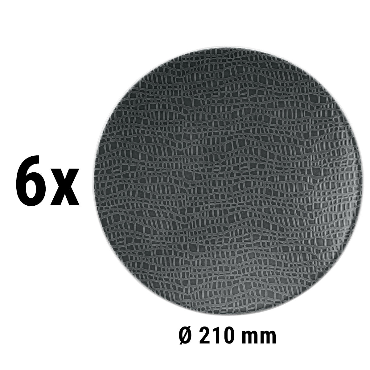 (6 stk.) Seltmann Weiden - Kuponplade flad - Ø 21,5 cm