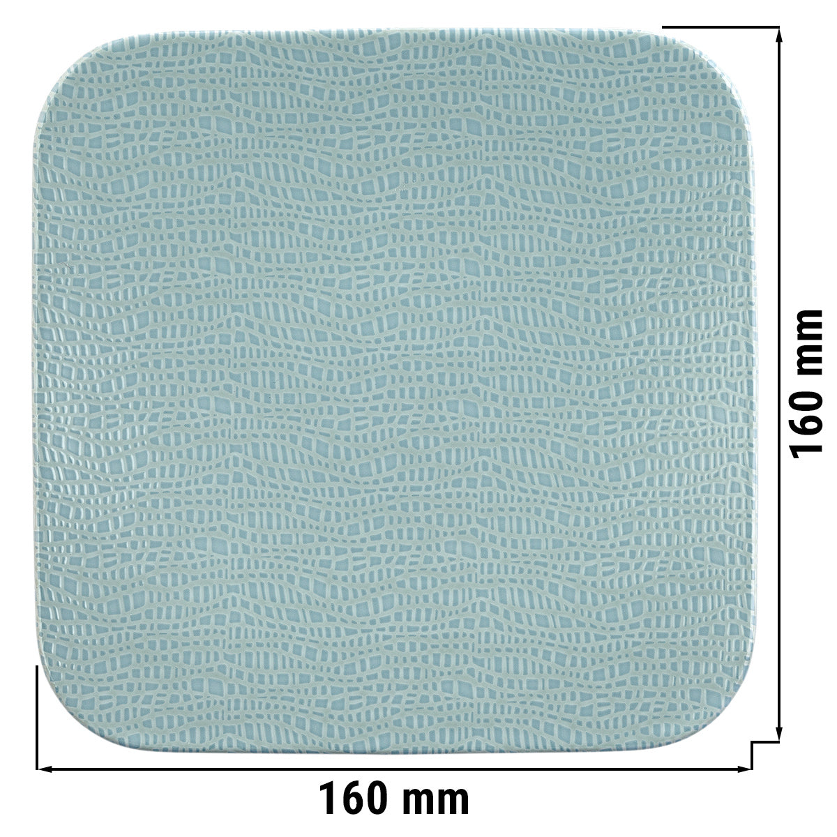 (6 stk.) Seltmann Weiden - koblingsplade flad kantet - 16,5 x 16,5 cm