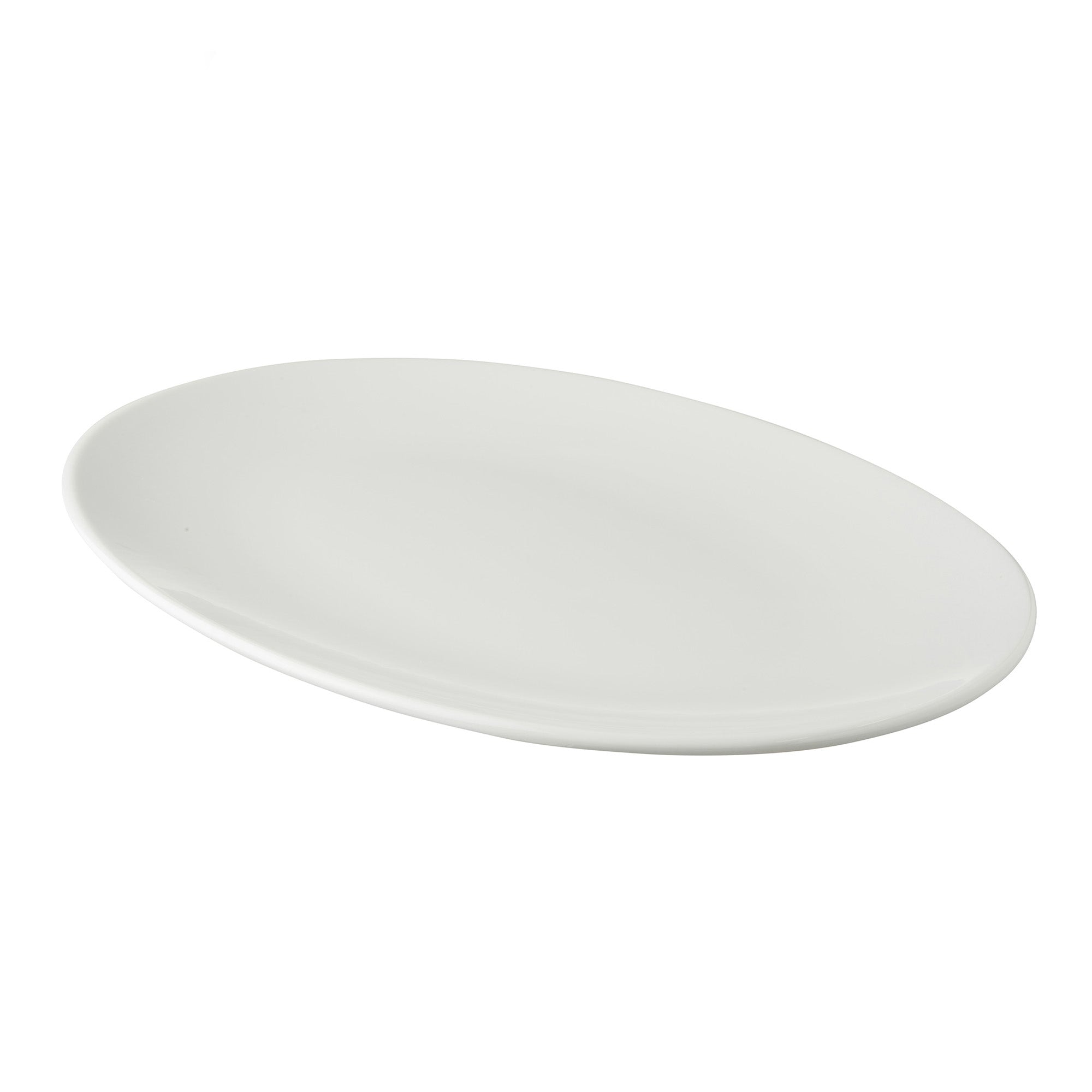 (4 stk.) WHITE DELIGHT - Coupe tallerken flad - 300x215mm - Hvid