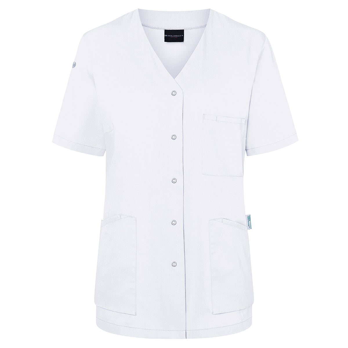 (6 stk.) Karlowsky - Kortærmet jakke til kvinder Essential - Hvid - Størrelse: 46