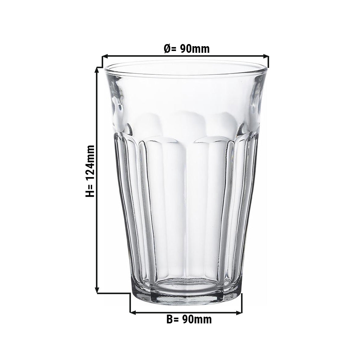 (6 stk.) Duralex Longdrink Glass - ISTANBUL - 360 ml - Transparent