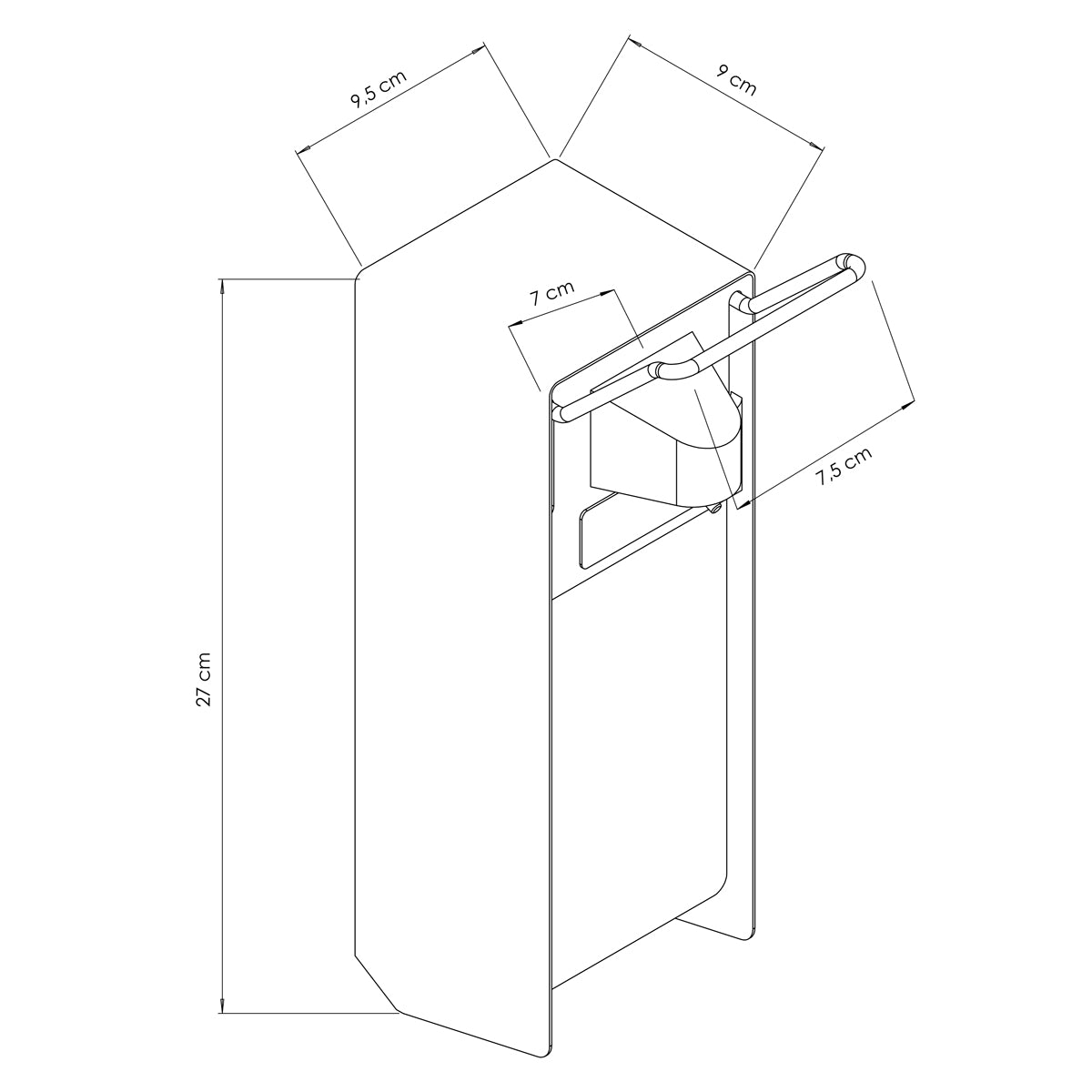 Manuel desinfektionsmiddel dispenser - 1000 ml