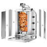 Kebabsteger/kebabgrill - 3 brændere (mobil) - maks. 40 kg - inkl. 2 Beskyttelsesplade & 2 Dør