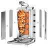 Kebabsteger/kebabgrill - 4 brændere (mobil) - maks. 60 kg - inkl. 2 Beskyttelsesplade & 2 Dør
