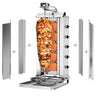 Kebabsteger/kebabgrill - 5 brændere (mobil) - maks. 80 kg - inkl. 2 Beskyttelsesplade & 2 Dør