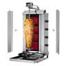 Kebabsteger/kebabgrill 4 brænder (mobil) - maks. 60 kg - inkl. 2 Dør