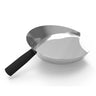 Gyros- og döner-skovl i rustfrit stål - 223x311x70 mm - med aftageligt håndtag