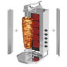 Kebabsteger/kebabgrill 5 brænder - maks. 80 kg - inkl. 2 Dør