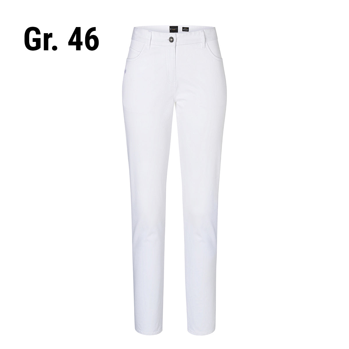 (6 stk.) Karlowsky - bukser med 5 lommer til damer - Hvid - Størrelse: 46