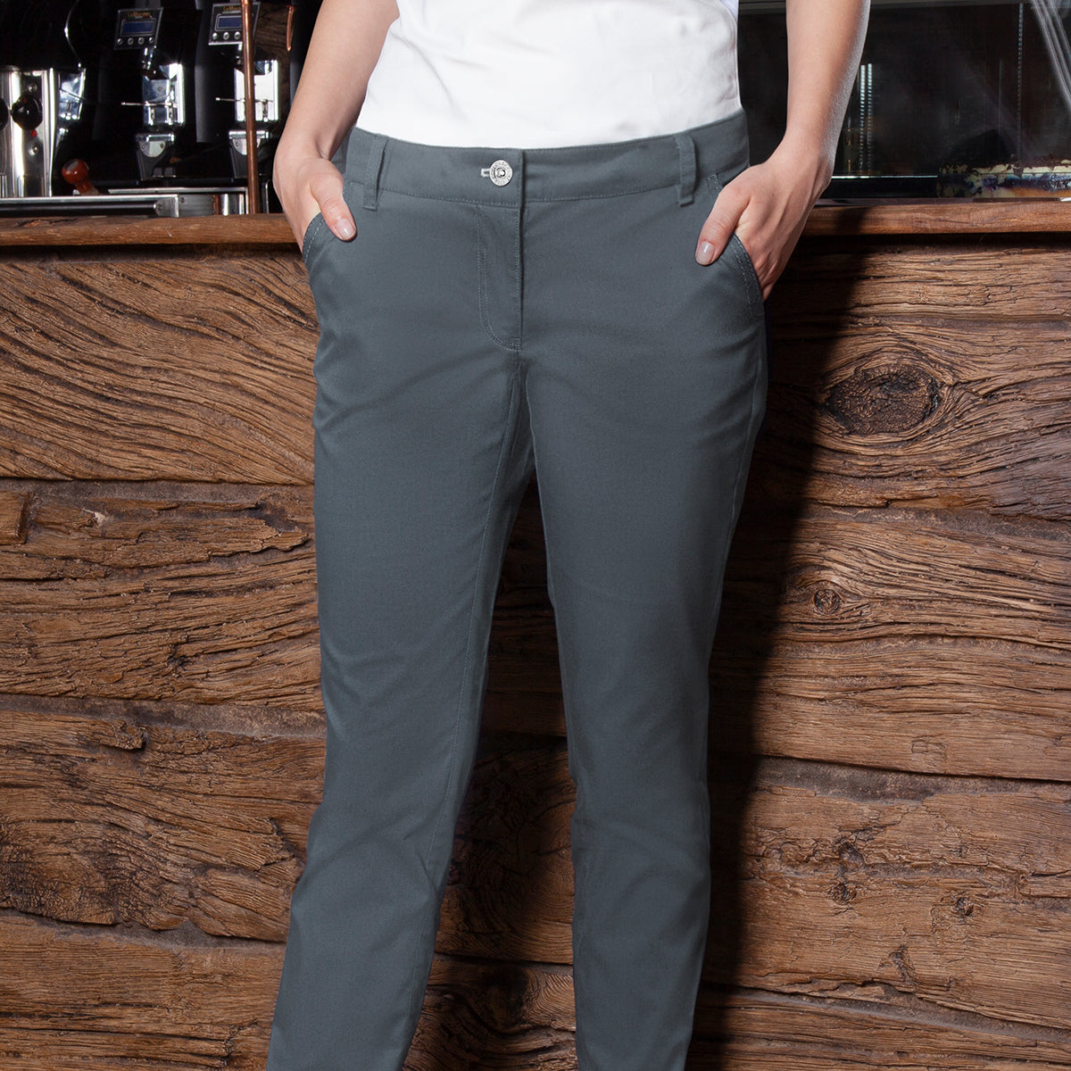 (6 stk.) Karlowsky - 5-lomme bukser til damer - Antracit - Størrelse: 54