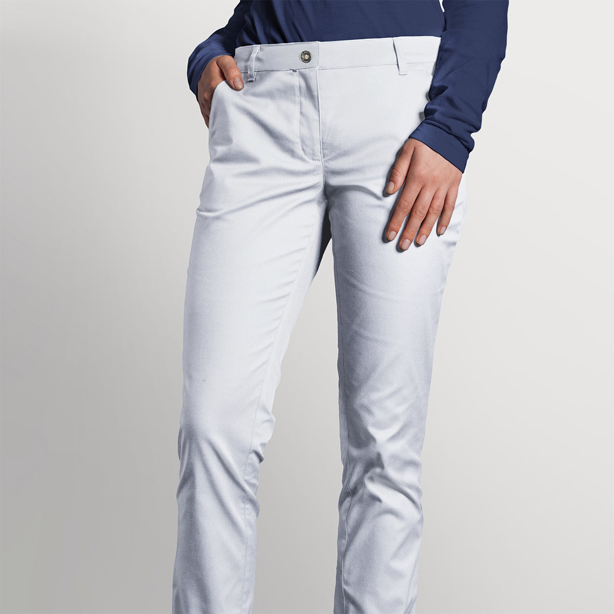 (6 stk.) Karlowsky - bukser med 5 lommer til damer - hvid - størrelse: 50