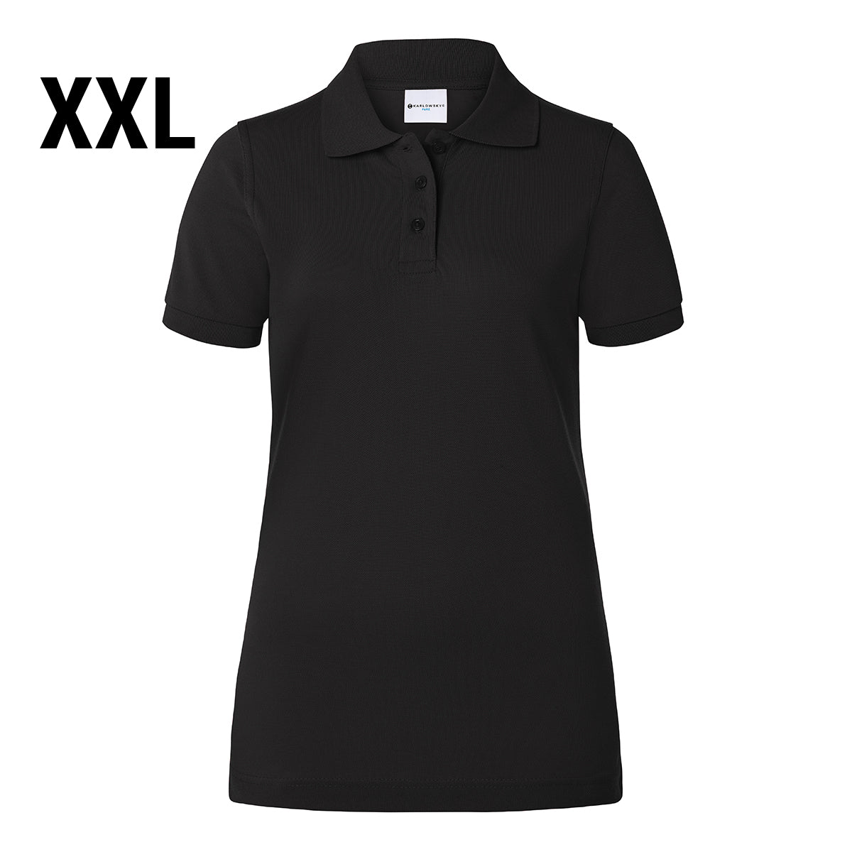 (6 stk) Karlowsky - Workwear Polo Shirt Basic til Damer - Sort - Størrelse: 2XL