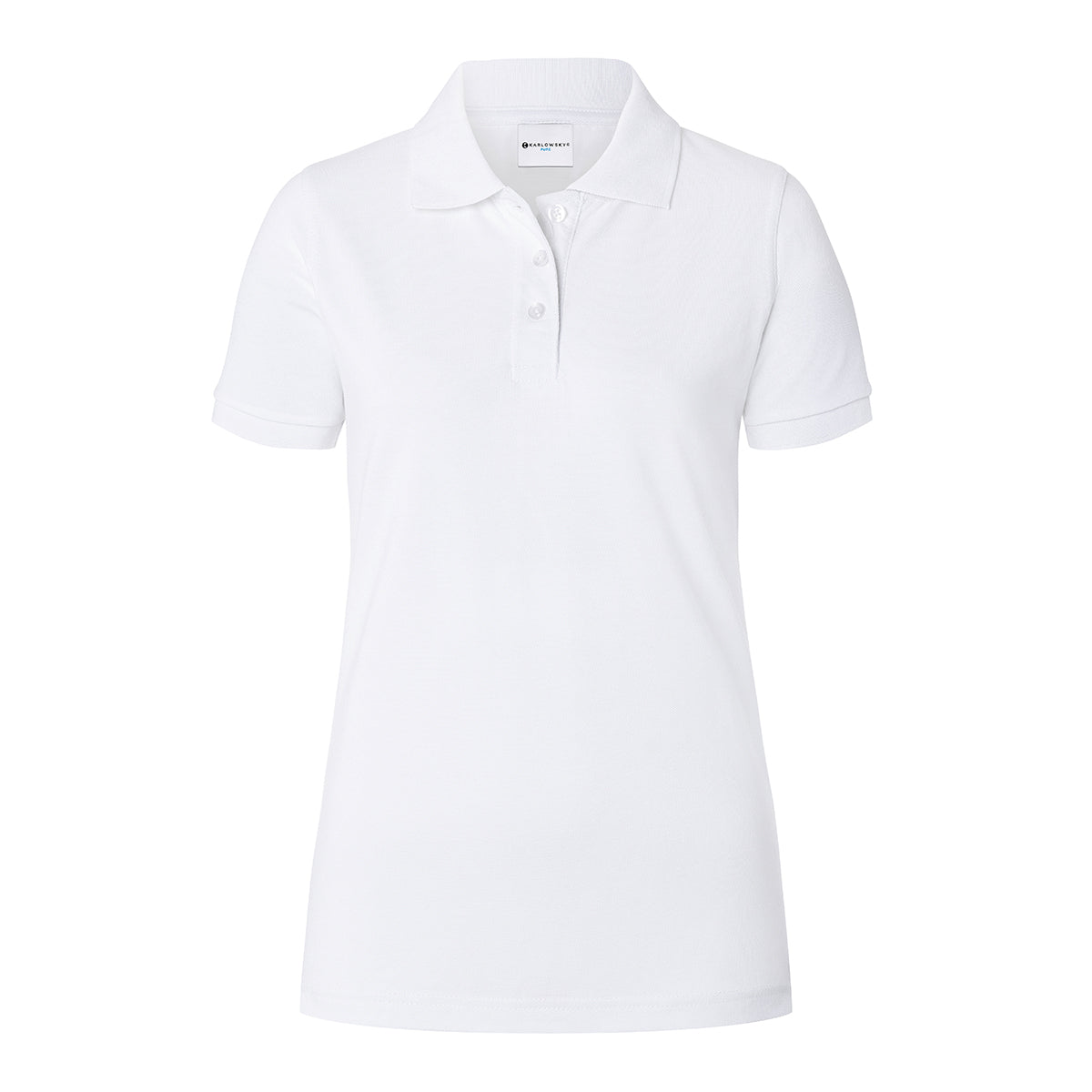 (6 stk) Karlowsky - Workwear Polo Shirt Basic til Damer - Hvid - Størrelse: L