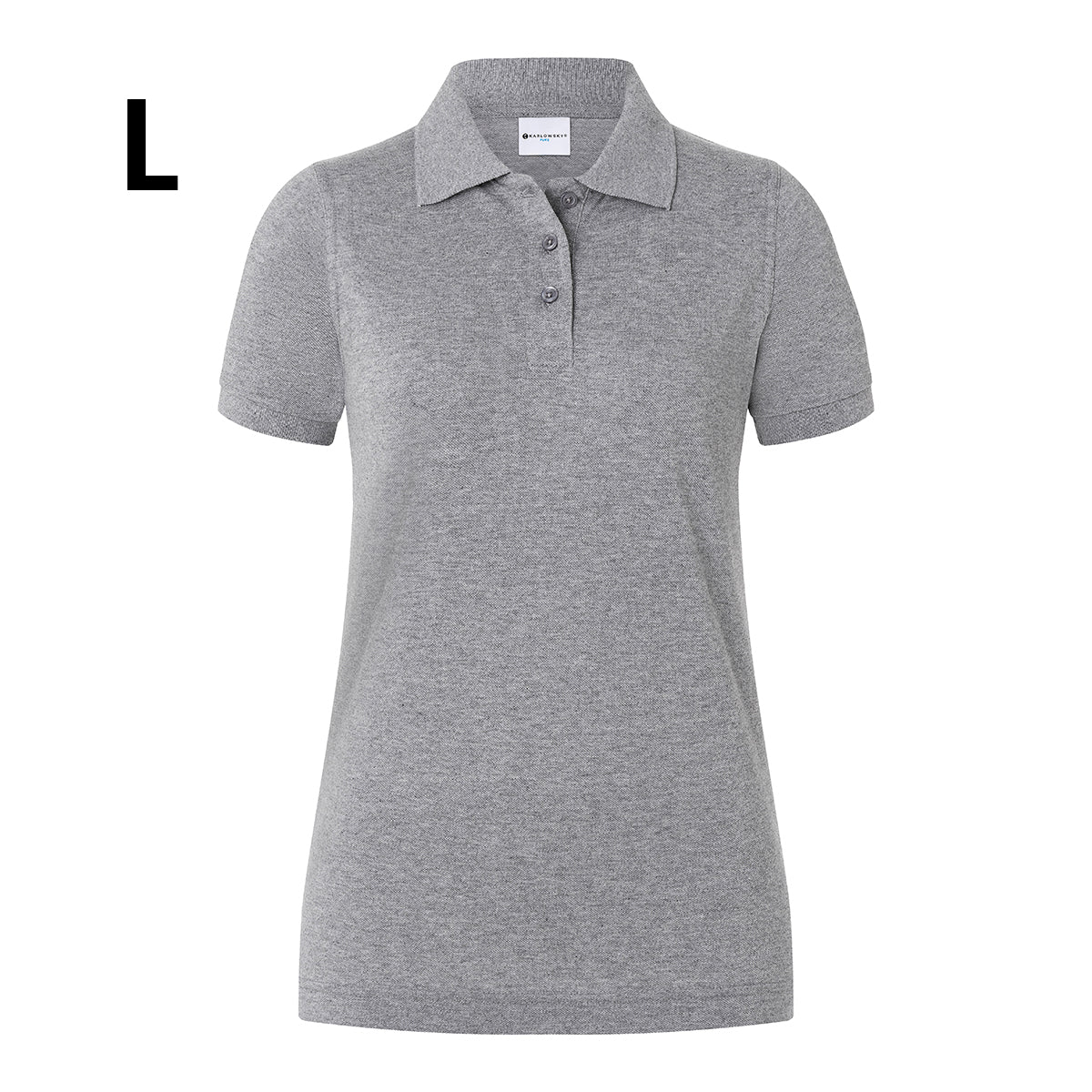 (6 stk) Karlowsky - Workwear Polo Shirt Basic til Damer - Lysegrå - Størrelse: L