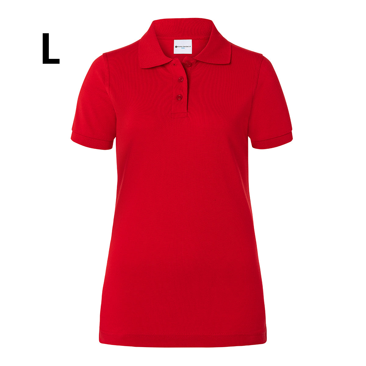 (6 stk) Karlowsky - Workwear Polo Shirt Basic til Damer - Rød - Størrelse: L