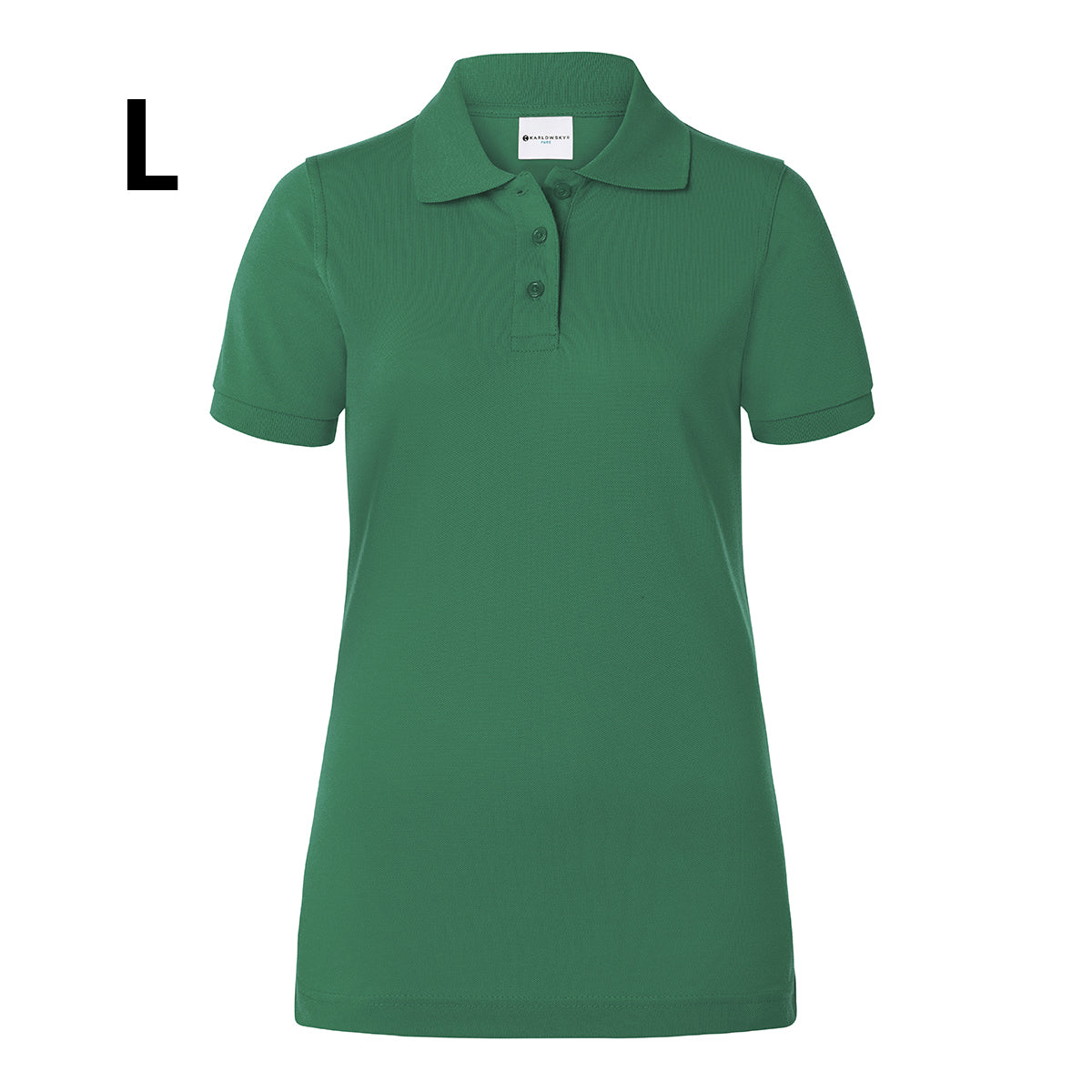 (6 stk) Karlowsky - Workwear Polo Shirt Basic til Damer - Skovgrøn - Størrelse: L