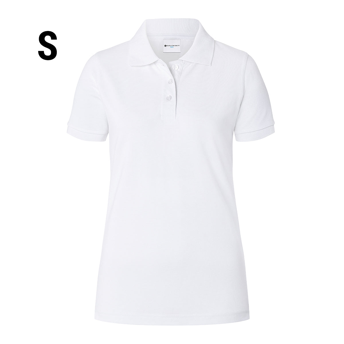 (6 stk) Karlowsky - Workwear Polo Shirt Basic til Damer - Hvid - Størrelse: S