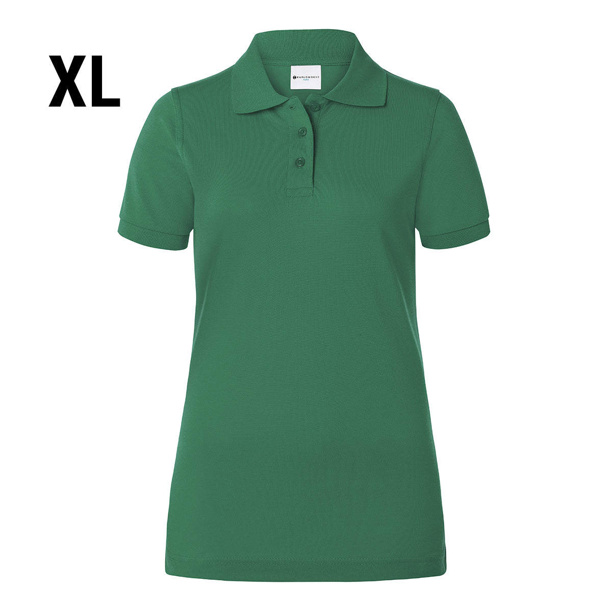 (6 stk) Karlowsky - Workwear Polo Shirt Basic til Damer - Skovgrøn - Størrelse: XL