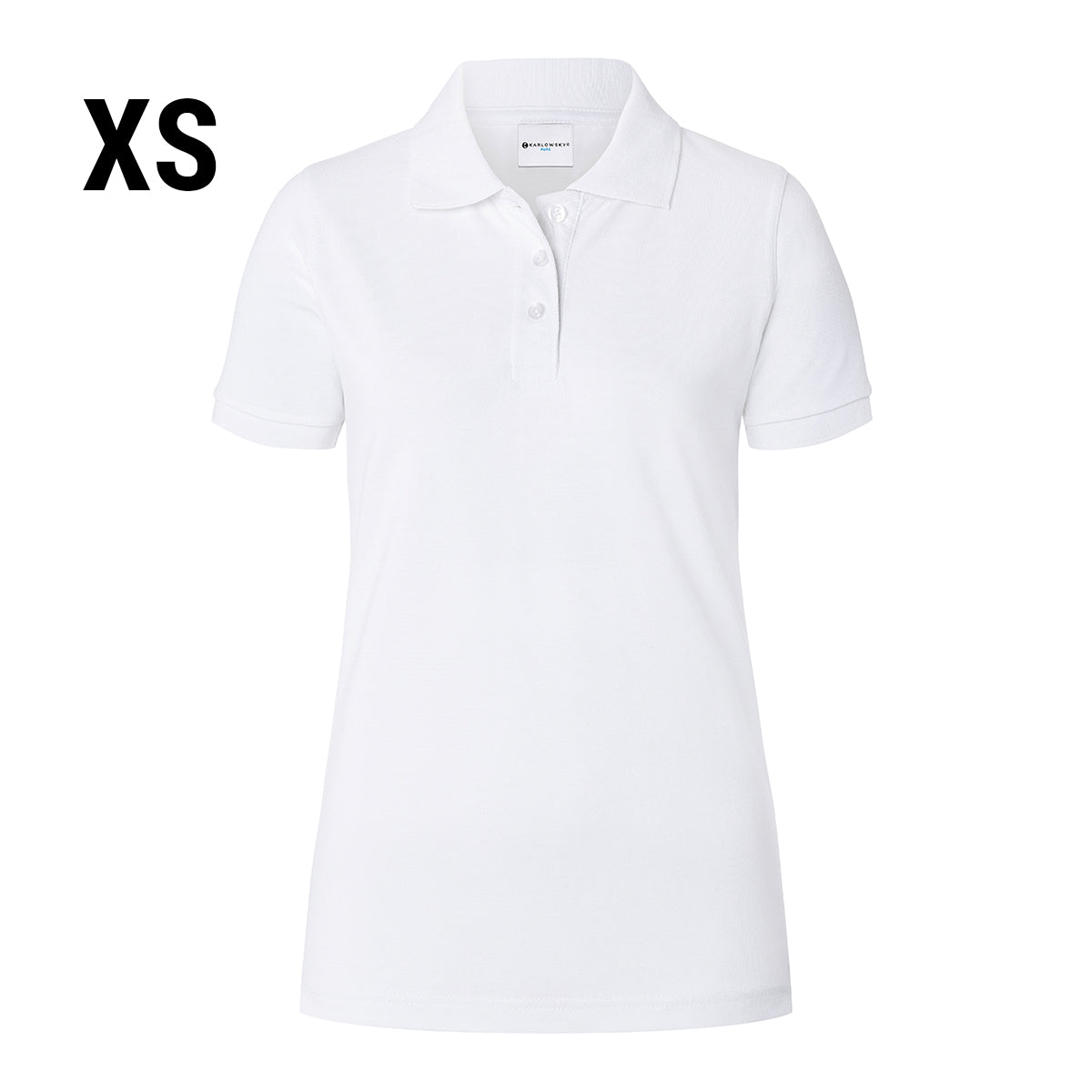 (6 stk) Karlowsky - Workwear Polo Shirt Basic til Damer - Hvid - Størrelse: XS