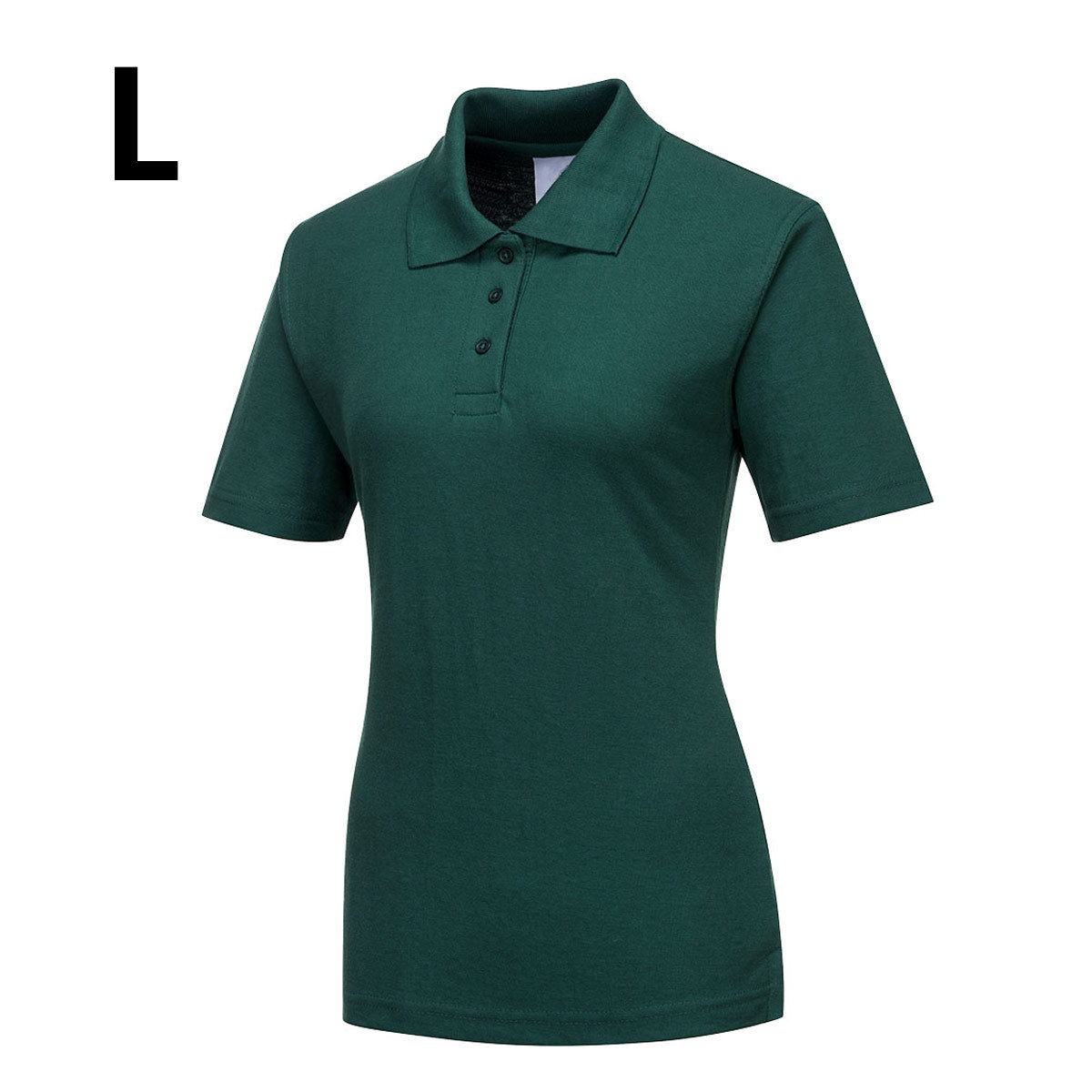 (5 stk.) Poloshirt til damer - Bottle Green - Størrelse: L