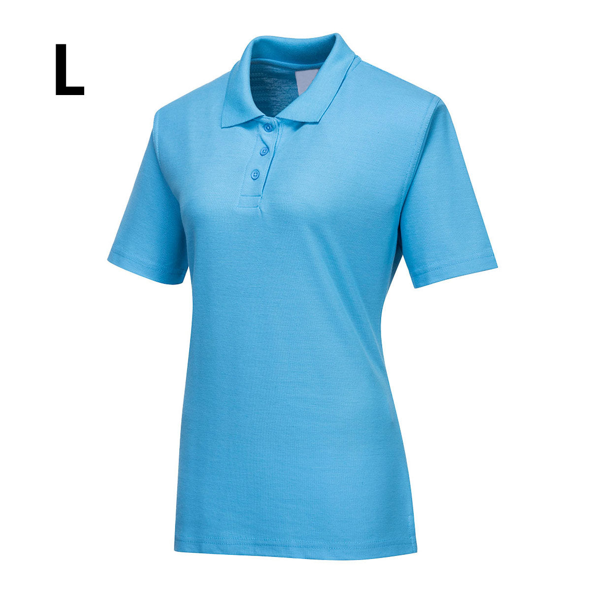 Poloshirt til damer - Himmelblå - Størrelse: L