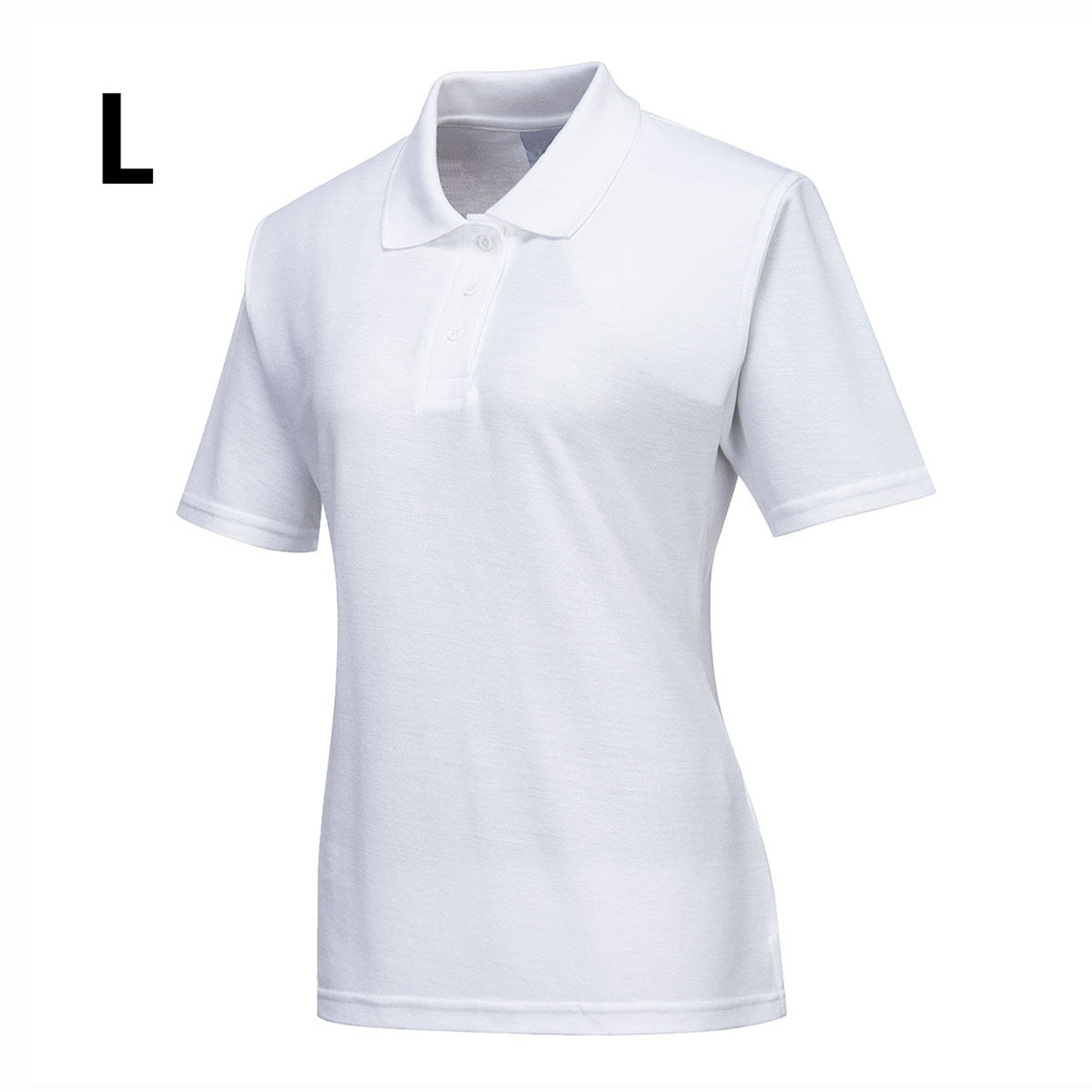 Polo shirt til damer - hvid - størrelse: L