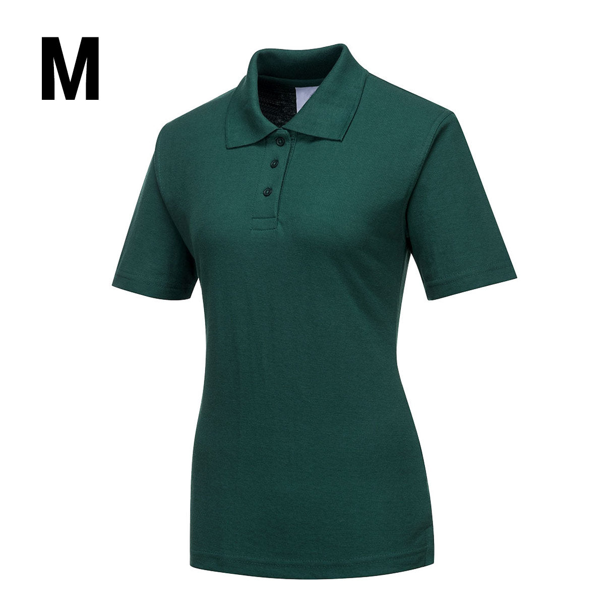 (5 stk.) Poloshirt til damer - Bottle Green - Størrelse: M