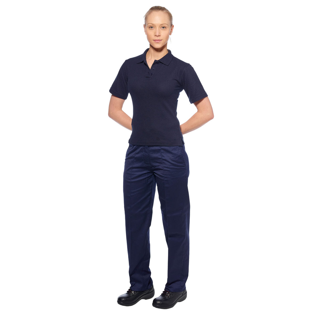 (5 stk.) Poloshirt til damer - Navy - Størrelse: XS