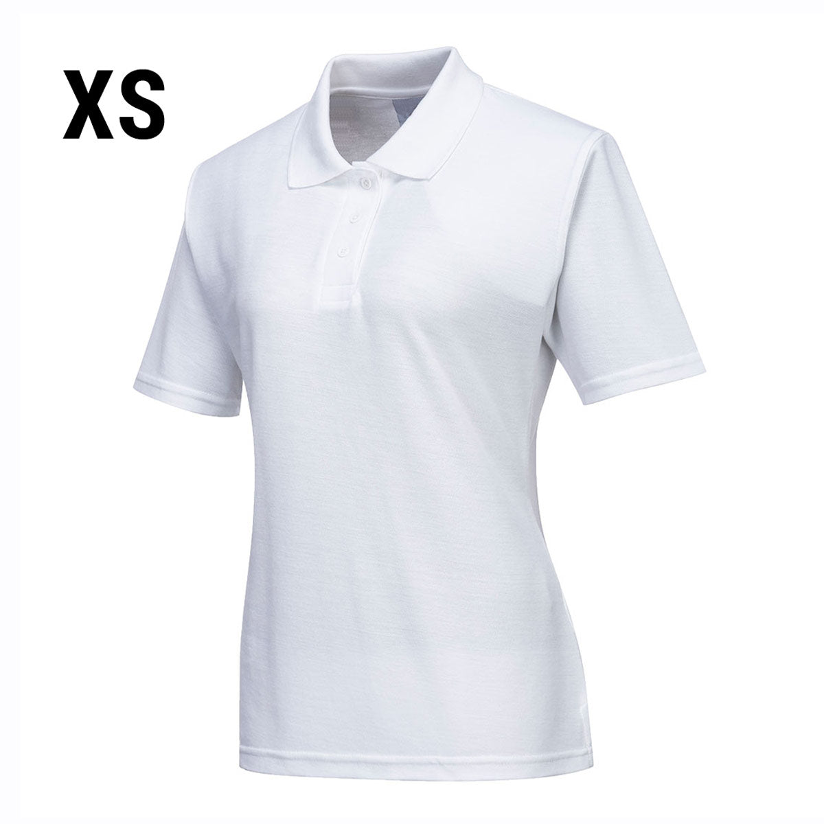 Poloshirt til damer - hvid - størrelse: XS