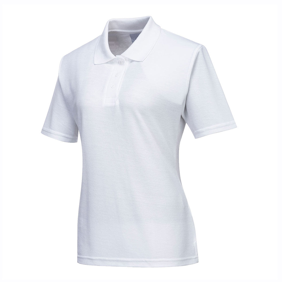 (5 stk.) Polo shirt til damer - hvid - størrelse: XS