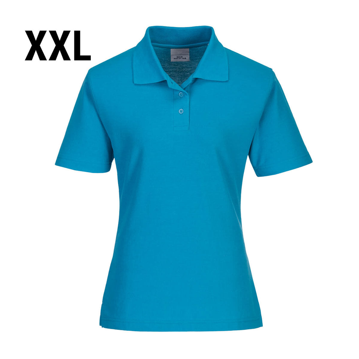 Poloshirt til damer - Vand blå - Størrelse: XXL