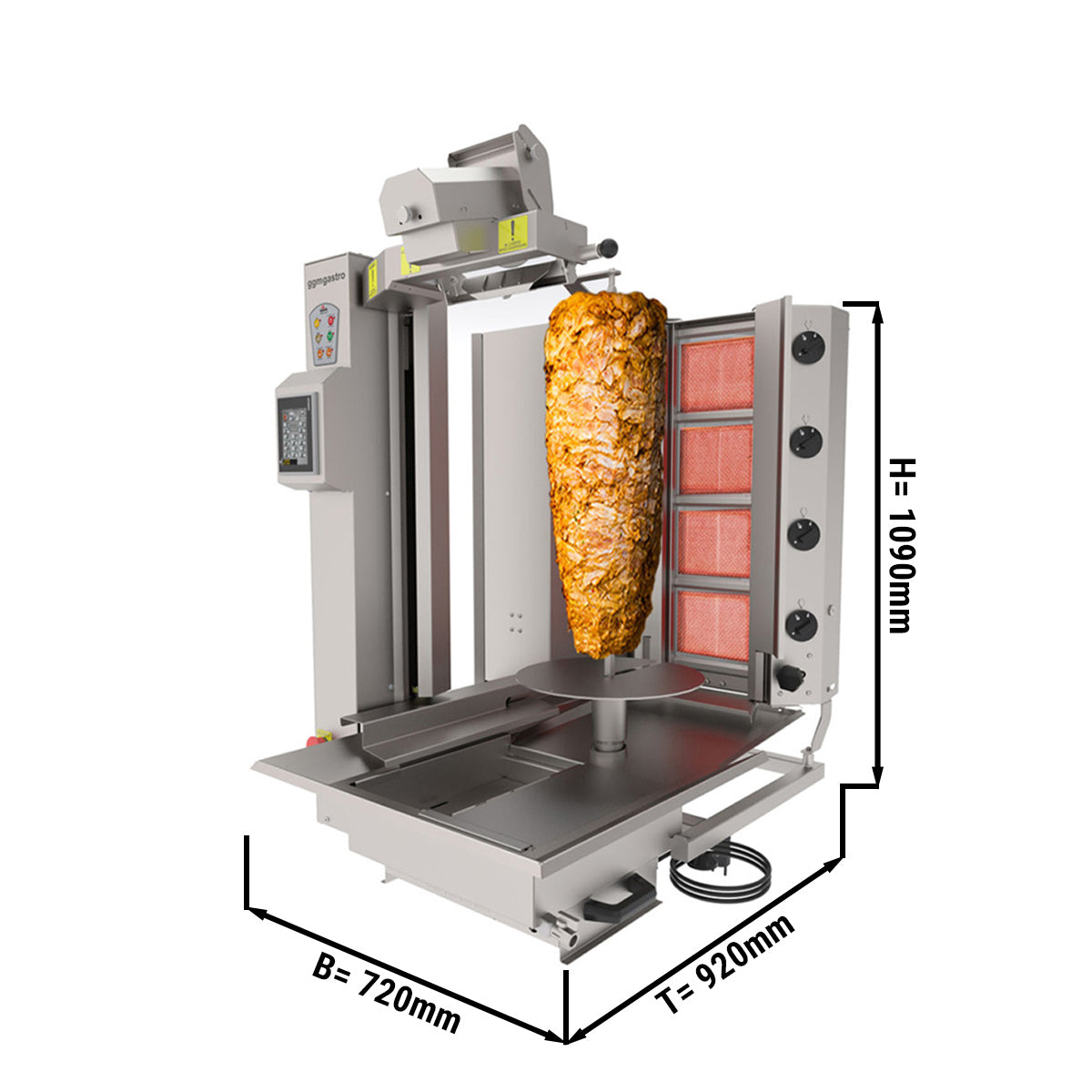 Gas Robot kebabgrill - op til maks. 95 kg