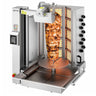 Gas-kebabrobot - 10 brændere - V-form - maks. 150 kg
