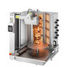 Gas-kebabrobot - 8 brændere - V-form - maks. 130 kg