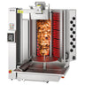 Elektrisk kebabrobot - 10 brændere - V-form - maks. 150 kg