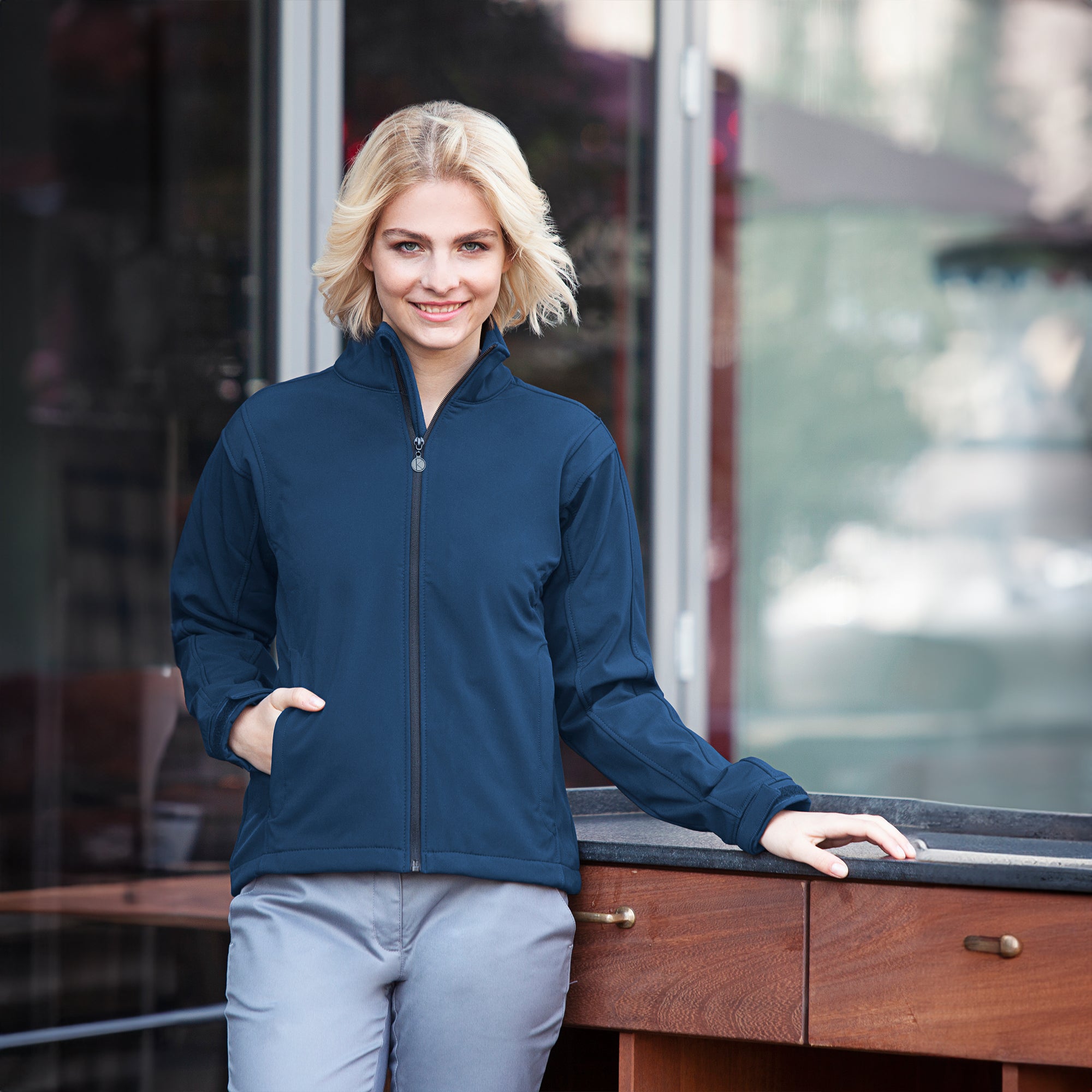 Karlowsky | Softshelljakke Classic til damer - Navy - Størrelse: M