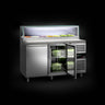 Saladette PREMIUM - 1,50 m - med 2 døre - til 7x GN 1/3