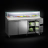 Saladette PREMIUM - 2,01 m - med 3 døre - til 10x GN 1/3