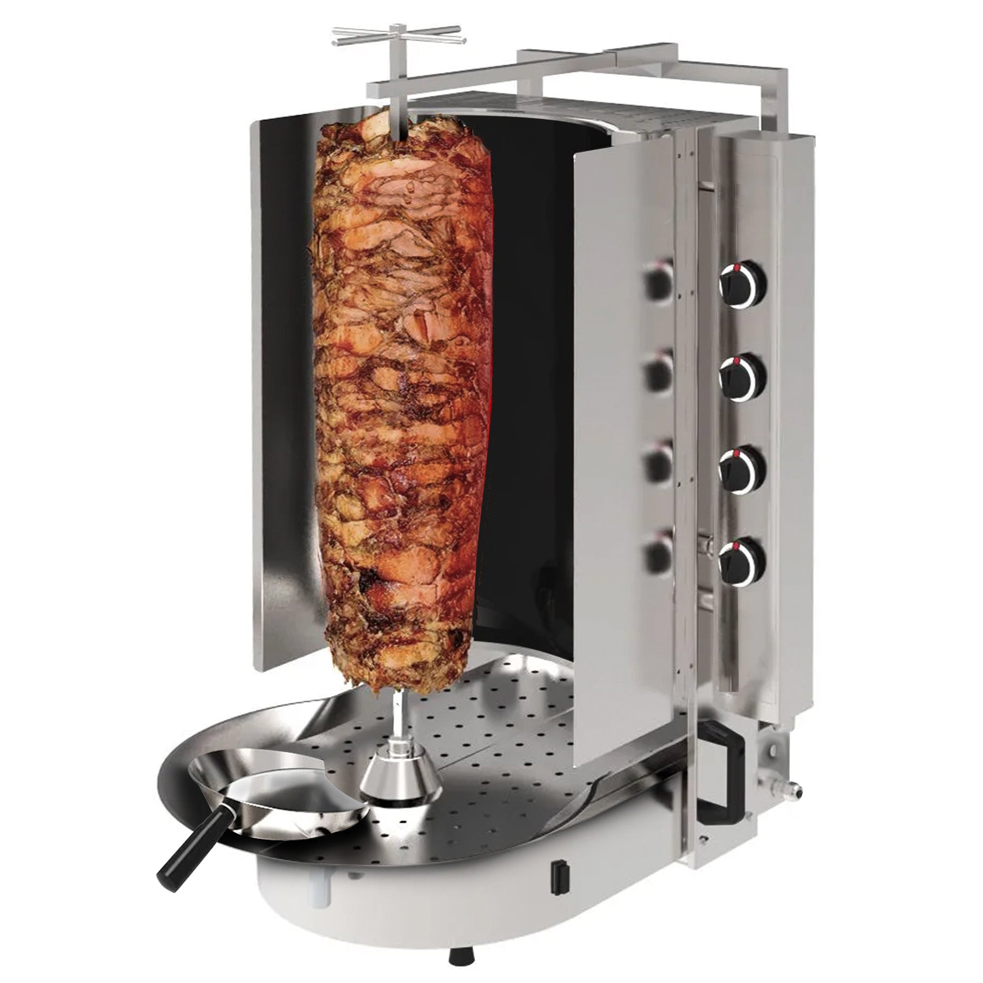 Gyros/ kebabgrill - 8 brændere - med Robax-glas - max. 75 kg